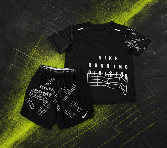 Ensemble running Nike RD Summer noir – short et t-shirt Dri-FIT homme léger et respirant