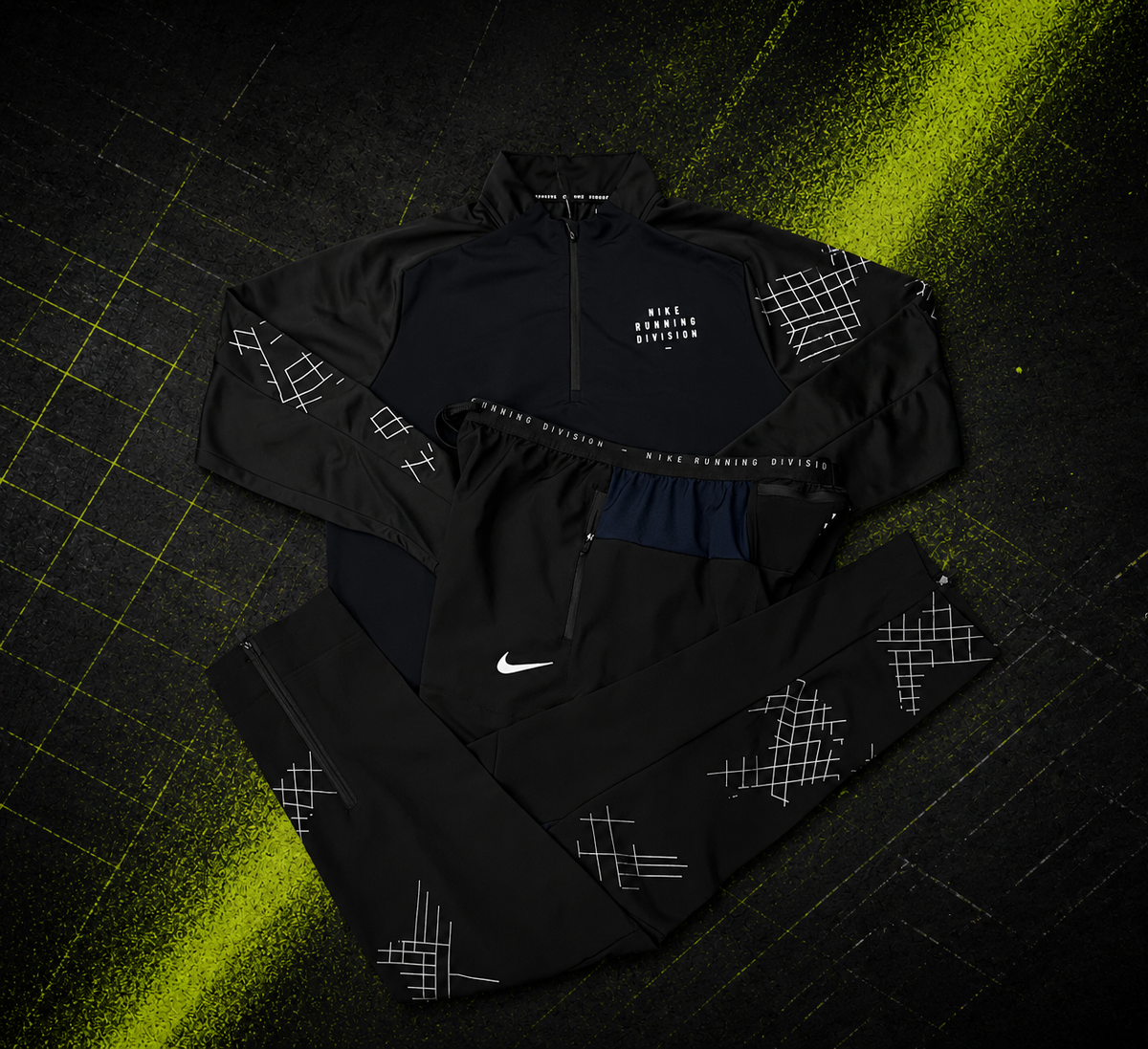 Ensemble running Nike RD Winter noir – veste et jogging Dri-FIT homme performance hiver