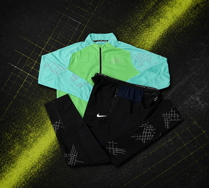 Ensemble running Nike RD Winter vert – veste et jogging Dri-FIT homme performance hiver