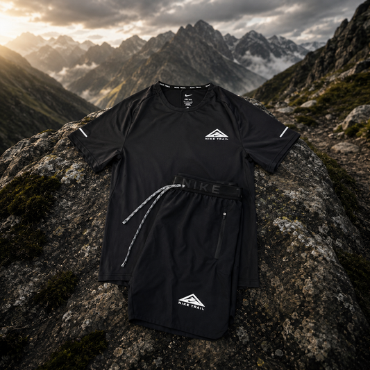 Ensemble running Nike Trail homme noir Dri-FIT – trail outdoor léger