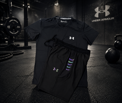Ensemble running Under Armour homme noir HeatGear – léger et respirant