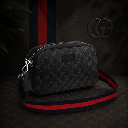 Sacoche Gucci Shadow noire homme – accessoire luxe design iconique Adss Store