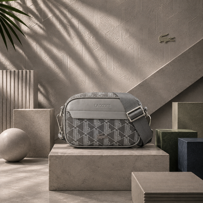 Sacoche Lacoste Homme The Blend – Sac Bandoulière Gris