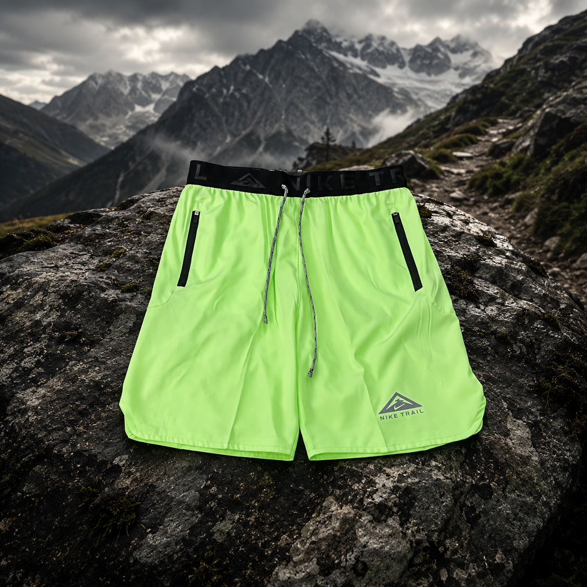 Short Nike Trail homme jaune Dri-FIT – trail running léger