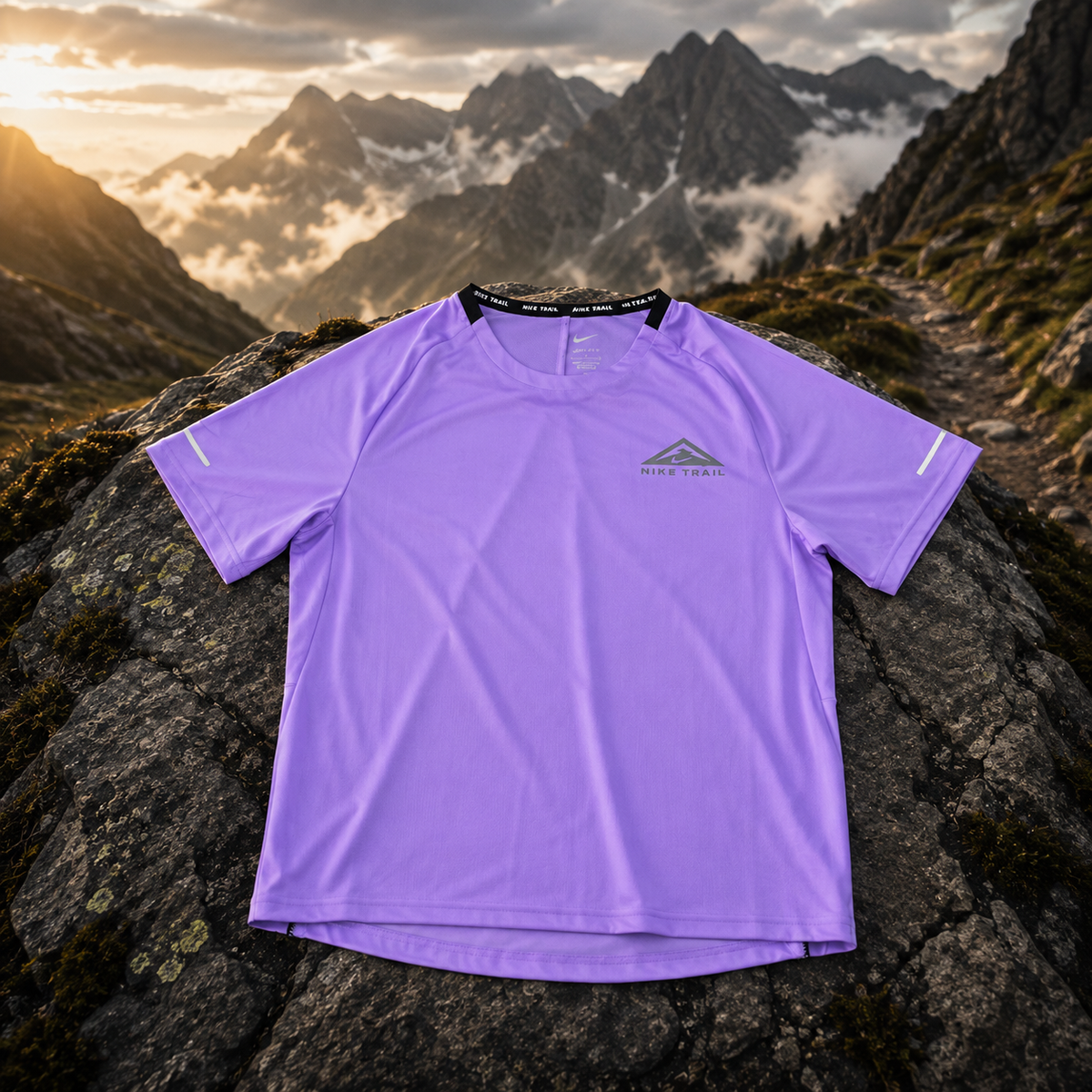 T-Shirt Nike Trail homme Rose Dri-FIT – running trail léger