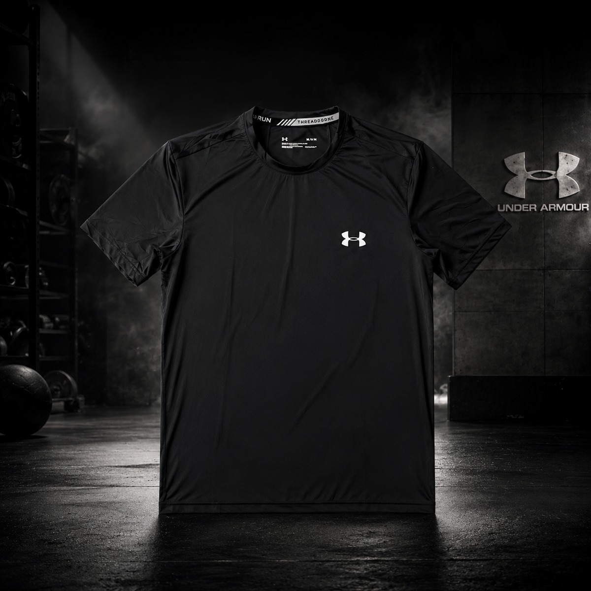 T-Shirt running Under Armour homme noir HeatGear – léger et respirant
